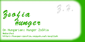 zsofia hunger business card