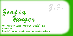 zsofia hunger business card